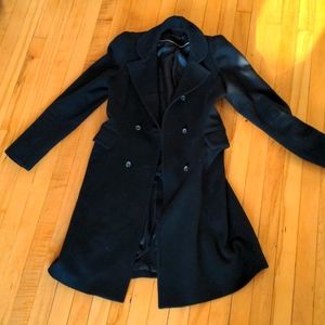 Black 100% wool coat